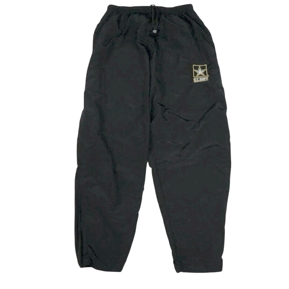 US Military APFU Pants Army Black Physical Fitness Windbreaker Pants L/XL long